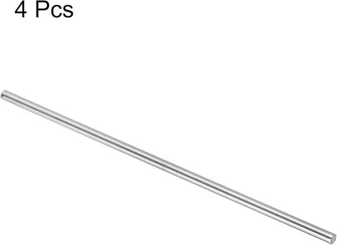 قضبان مستديرة من الفولاذ المقاوم للصدأ 304 من MECCANIXITY، قضبان عمود صلبة مقاس 5 مم × 200 مم لطائرة هليكوبتر طراز السيارة اليدوية DIY، حزمة من 4 قطع in Kuwait