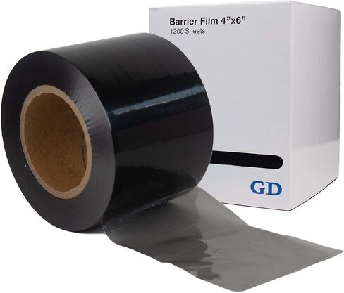 شريط حاجز للأسنان من جينكو، 1200 ورقة، مقاس 4 بوصة × 6 بوصة، شريط لاصق سميك واقٍ من البولي إيثيلين القابل للتصرف (وردي) in Kuwait