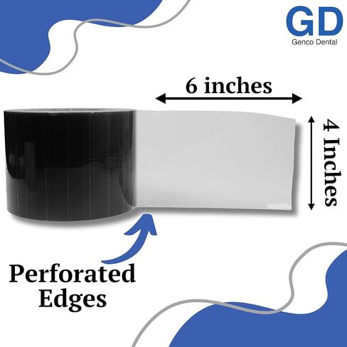 شريط حاجز للأسنان من جينكو، 1200 ورقة، مقاس 4 بوصة × 6 بوصة، شريط لاصق سميك واقٍ من البولي إيثيلين القابل للتصرف (وردي) in Kuwait