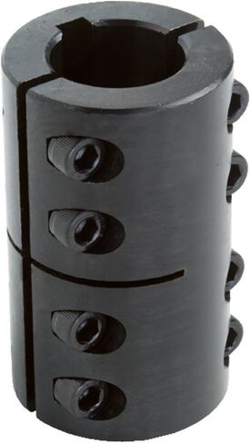 Climax Metals 2ISCC-062-062KW وصلة تثبيت من الفولاذ الطري مطلية بأكسيد أسود، تجويف 5/8 بوصة × 5/8 بوصة، قطر خارجي 1-5/16 بوصة، طول 2 بوصة، برغي مشبك #10-32 × 1/2 بوصة in Kuwait