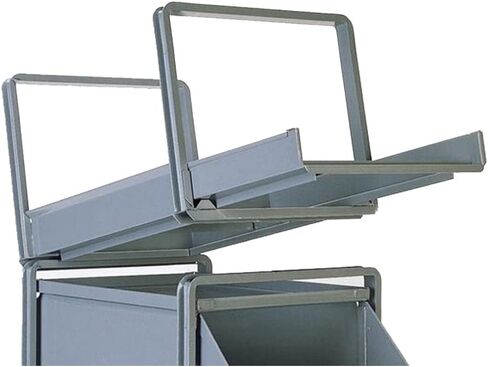 حامل مكدس 1-6RR من Stackbin مقاس 16 حامل أسطواني فولاذي وحدة مكدس تم تكوينها مسبقًا، رقم 6، أسود، طول 24-1/2 بوصة، عرض 18-3/8 بوصة، ارتفاع 13 بوصة in Kuwait