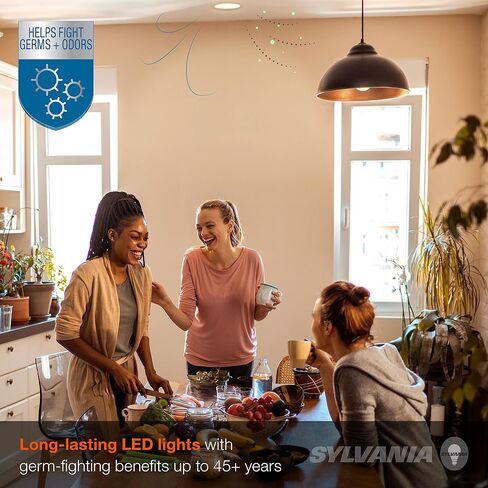 لمبة الإضاءة SYLVANIA ECO LED BR30، 65 وات = 10 وات، قابلة للتعتيم، لمسة نهائية بلوري، 650 لومن، 2700 ك، أبيض ناعم - 4 عبوات (40870) in Kuwait