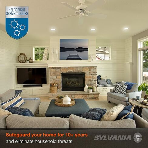 لمبة الإضاءة SYLVANIA ECO LED BR30، 65 وات = 10 وات، قابلة للتعتيم، لمسة نهائية بلوري، 650 لومن، 2700 ك، أبيض ناعم - 4 عبوات (40870) in Kuwait