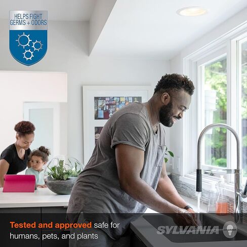 لمبة الإضاءة SYLVANIA ECO LED BR30، 65 وات = 10 وات، قابلة للتعتيم، لمسة نهائية بلوري، 650 لومن، 2700 ك، أبيض ناعم - 4 عبوات (40870) in Kuwait