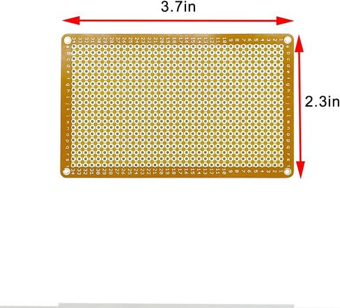 Treedix Perf Breadboard Flexible Proto Breadboard Stripboard Universial Double-Sided Perforated Circuit Board for DIY Soldering and Electronics Experiment Compatible with Arduino Kits in Saudi Arabia
