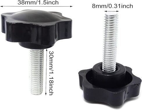 HONBAY 8 قطعة M8x30mm مقبض اليد تشديد مقبض المسمار إزالة سريعة لقط مقبض المسمار in Kuwait