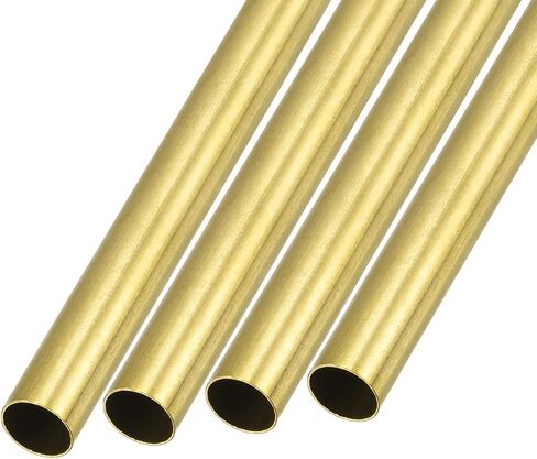 METALLIXITY Brass Tube (8.5mm OD x 0.2mm Wall T x 300mm L) 4Pcs, Straight Tubing - for Home Furnishing, Machinery, DIY Handicraft in Saudi Arabia