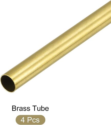 METALLIXITY Brass Tube (8.5mm OD x 0.2mm Wall T x 300mm L) 4Pcs, Straight Tubing - for Home Furnishing, Machinery, DIY Handicraft in Saudi Arabia