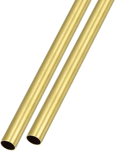 METALLIXITY Brass Tube (9mm OD x 0.25mm Wall T x 300mm L) 2Pcs, Straight Tubing - for Home Furnishing, Machinery, DIY Handicraft in Kuwait