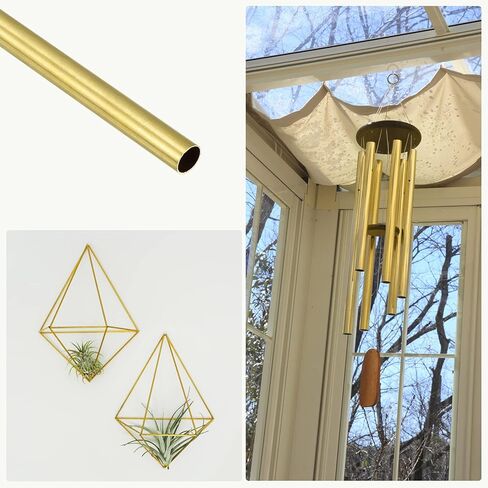 METALLIXITY Brass Tube (9mm OD x 0.25mm Wall T x 300mm L) 2Pcs, Straight Tubing - for Home Furnishing, Machinery, DIY Handicraft in Kuwait