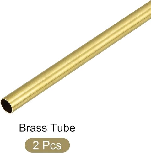 METALLIXITY Brass Tube (9mm OD x 0.25mm Wall T x 300mm L) 2Pcs, Straight Tubing - for Home Furnishing, Machinery, DIY Handicraft in Kuwait