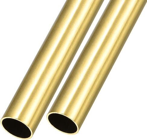 METALLIXITY Brass Tube (17mm OD x 1mm Wall T x 200mm L) 2Pcs, Straight Tubing - for Home Furnishing, Machinery, DIY Handicraft in Saudi Arabia