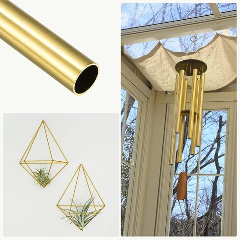 METALLIXITY Brass Tube (17mm OD x 1mm Wall T x 200mm L) 2Pcs, Straight Tubing - for Home Furnishing, Machinery, DIY Handicraft in Saudi Arabia
