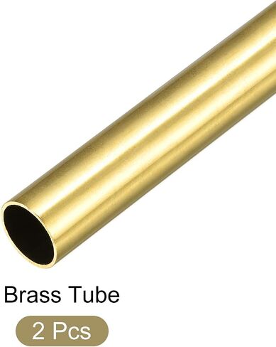 METALLIXITY Brass Tube (17mm OD x 1mm Wall T x 200mm L) 2Pcs, Straight Tubing - for Home Furnishing, Machinery, DIY Handicraft in Saudi Arabia