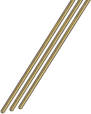 METALLIXITY Brass Tube (1mm OD x 0.25mm Wall T x 300mm L) 3Pcs, Straight Tubing - for Home Furnishing, Machinery, DIY Handicraft in Saudi Arabia