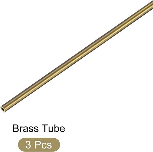 METALLIXITY Brass Tube (1mm OD x 0.25mm Wall T x 300mm L) 3Pcs, Straight Tubing - for Home Furnishing, Machinery, DIY Handicraft in Saudi Arabia