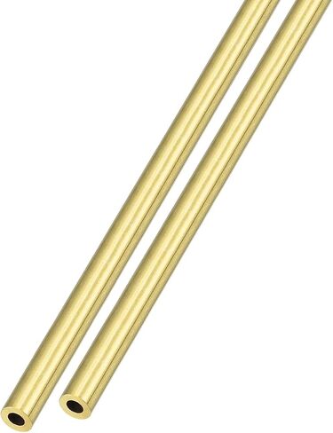 أنبوب نحاسي METALLIXITY (4 مم OD × 1 مم جدار T × 200 مم طول) قطعتان، أنابيب مستقيمة - للتأثيث المنزلي، والآلات، والحرف اليدوية اليدوية in Saudi Arabia