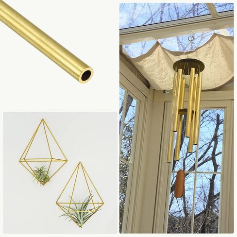METALLIXITY Brass Tube (6mm OD x 1mm Wall T x 200mm L) 2Pcs, Straight Tubing - for Home Furnishing, Machinery, DIY Handicraft in Saudi Arabia
