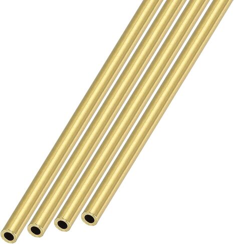 METALLIXITY Brass Tube (2.5mm OD x 0.5mm Wall T x 100mm L) 4Pcs, Straight Tubing - for Home Furnishing, Machinery, DIY Handicraft in Saudi Arabia