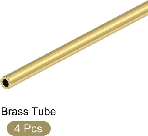 METALLIXITY Brass Tube (2.5mm OD x 0.5mm Wall T x 100mm L) 4Pcs, Straight Tubing - for Home Furnishing, Machinery, DIY Handicraft in Saudi Arabia