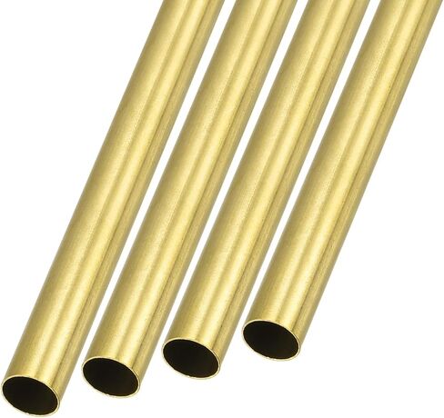 أنبوب نحاسي METALLIXITY (7.5 مم OD × 0.2 مم جدار T × 300 مم طول) 4 قطع، أنابيب مستقيمة - للأثاث المنزلي، والآلات، والحرف اليدوية اليدوية in Kuwait