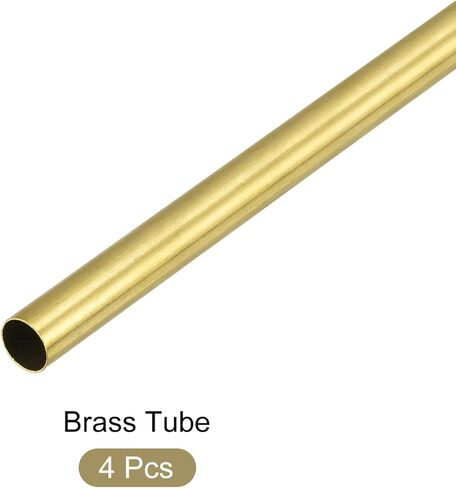 أنبوب نحاسي METALLIXITY (7.5 مم OD × 0.2 مم جدار T × 300 مم طول) 4 قطع، أنابيب مستقيمة - للأثاث المنزلي، والآلات، والحرف اليدوية اليدوية in Kuwait
