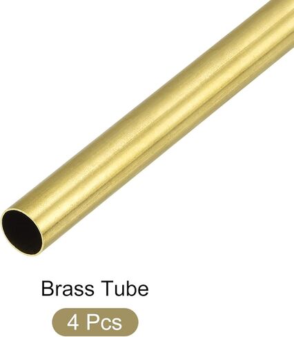 أنبوب نحاسي من ميتاليكسيتي (10 مم OD × 0.2 مم طول الجدار × 300 مم طول) 4 قطع، أنابيب مستقيمة - للأثاث المنزلي، والآلات، والحرف اليدوية اليدوية in Kuwait