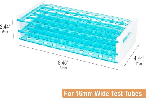 رف أنابيب اختبار البلاستيك (3 عبوات) | حامل أنبوب اختبار للقوارير والأنابيب لتخزين المواد الصلبة (الخرز وعينات الحبر ومرطب الشفاه) والسوائل (طلقات المشروبات الكحولية والزيوت العطرية) والنباتات المائية in Kuwait