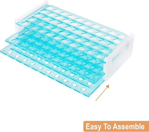 رف أنابيب اختبار البلاستيك (3 عبوات) | حامل أنبوب اختبار للقوارير والأنابيب لتخزين المواد الصلبة (الخرز وعينات الحبر ومرطب الشفاه) والسوائل (طلقات المشروبات الكحولية والزيوت العطرية) والنباتات المائية in Kuwait