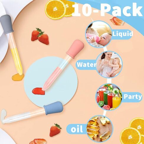 كومباني فيرجون قطارات سائلة للحرف اليدوية للاطفال، 10 عبوات 5 مل خالية من البيسفينول ايه بنسبة 100%، مع طرف لمبة وفرشاة تنظيف للفم، قالب حلوى للاطفال in Kuwait