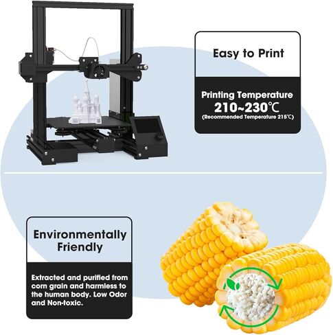 3DHoJor PLA Pro Filament 1.75 مم أبيض، خيوط PLA Plus، خالية من الروائح، خيوط طابعة ثلاثية الأبعاد خالية من الانسداد، بكرة من الورق المقوى 1 كجم (2.2 رطل)، دقة الأبعاد +/- 0.03 مم، تناسب معظم طابعات FDM ثلاثية الأبعاد in Kuwait