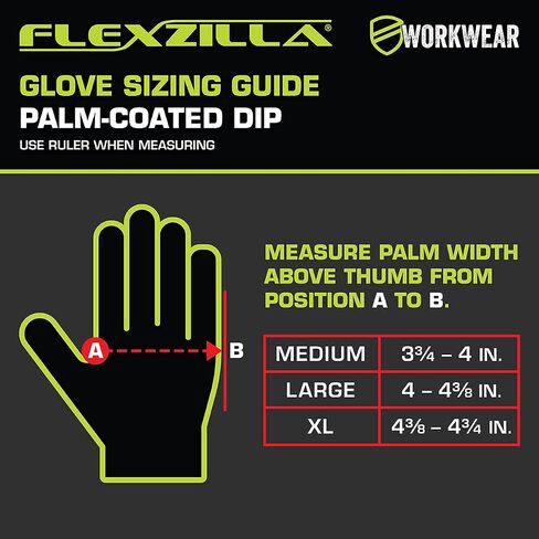 قفازات Flexzilla Pro GC161PXL Impact Sandy Nitrile Dip، أسود/ZillaGreen، XL in Saudi Arabia