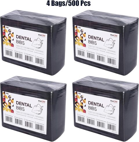 مرايل أسنان للاستعمال مرة واحدة من OneMed مقاس 33.02 سم × 45.72 سم، 250 قطعة، 3 طبقات مقاومة للماء، مرايل وشم للأسنان باللون الوردي، غطاء صينية طبية لعيادة الأسنان وغطاء طاولة للأظافر in Kuwait