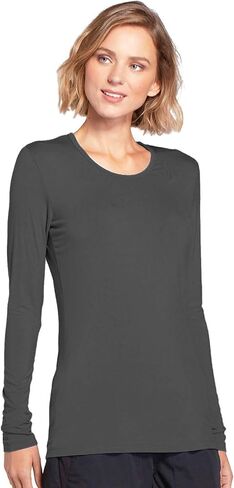 Soft Crew Neck Workwear Originals Underscrub Long Sleeve Tee Shirts for Women 4881 in Kuwait
