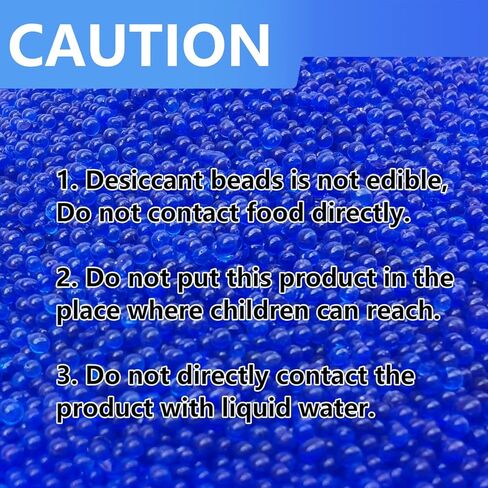 3 LBS Reusable Blue Indicating Silica Gel Beads, Silica Gel Desiccant, Desiccant Beads, Moisture Absorbers for Transformer, Camera, Jewelry, Electronics, Documents, Clothes, Books, Shoes in Kuwait