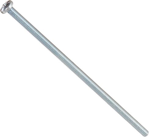 Small Parts Steel Pan Head Machine Screw, Zinc Plated, Meets ASME B18.6.3, #2 Phillips Drive, #10-32 Thread Size, 5" Length, Fully Threaded, Imported (Pack of 10) in Saudi Arabia