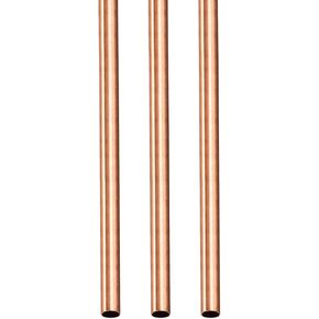 3mm x 0.2mm x 300mm(ODxWall TxL) Copper Tube - 3Pack - Good for Machinery Equipment DIY Decorative Frame - Round Metal Tubing
