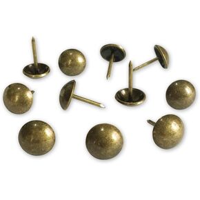 500pcs a lot: D11mmxL17mm Antique Vintage Sofa Upholstery Tacks Wooden Furniture Decorative Tacks Hobnail Thumb Nails Home DIY Upholstery Nails (Antique) in Kuwait