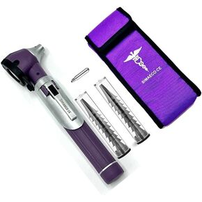 Simaeco LED حجم الجيب منظار الأذن مع الضوء. منظار الأذن لكل من البالغين والأطفال مع 20 طرف منظار للاستعمال مرة واحدة (أرجواني) in Kuwait