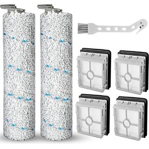 بكرة فرشاة بديلة متوافقة مع مكنسة بيسيل كروس ويف X7 بت برو 3011 3055 3277 3279 3276A اللاسلكية بت برو متعددة الاسطح الرطبة والجافة و2 فرشاة دوارة و4 فلتر هيبا وفرشاة تنظيف in Kuwait