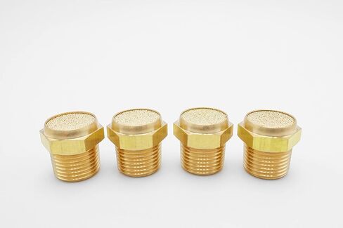 Pneumatic Air Muffler, Sintered Bronze Brass Muffler Filter 1" Male NPT Pneumatic Noise Reduce Air Solenoid Valve Silencer Fitting (Pack of 1) in Saudi Arabia