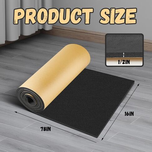 Pangda Extra Large Marine Foam Roll Closed Cell Rubber with Adhesive Insulation Neoprene Sheets Lightweight Single Sided Tape Water Weather Resistant for Craft DIY Projects Padding, 78 x 16 x 0.5 Inch in Kuwait
