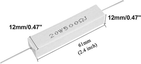 YXQ 20K Ohm 5% 5W Watt Fixed Cement Power Resistors,10Pcs in Kuwait