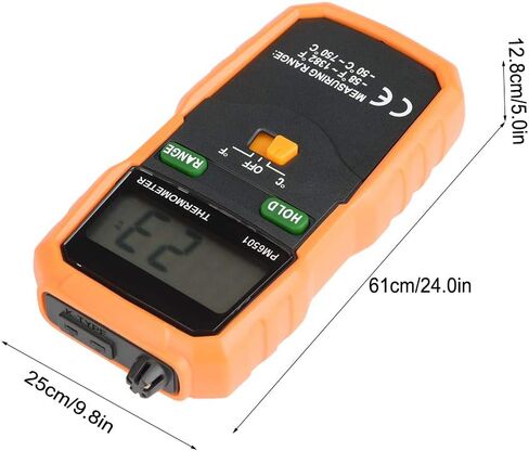Digital Thermocouple Temperature Thermometer, PEAKMETER PM6501 K Type LCD Thermometer Testing Tool Celsius and Fahrenheit in Saudi Arabia