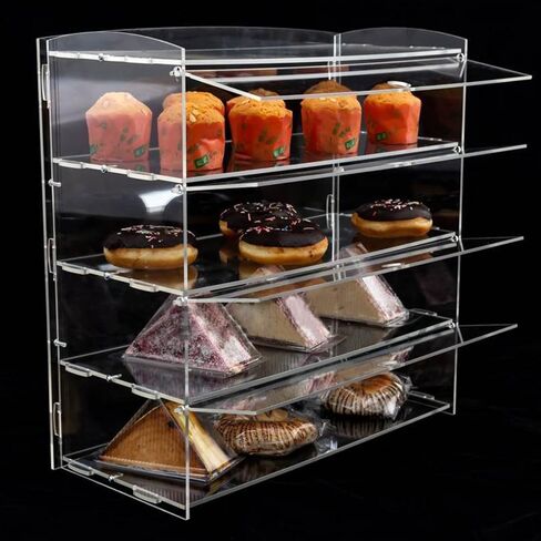 مخبز المعجنات عرض القضية المعجنات كونترتوب دونات الجرف التجاري الاكريليك عرض حالة الغذاء مجلس الوزراء مع الباب الخلفي in Kuwait