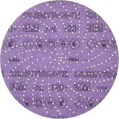 3M Cubtron II Hookit Clean قرص غشاء السنفرة 775L, 87338, متعدد الحزمات, 5 بوصة x NH, 80+ إلى 220+ طلاء قطع زاوية قطع الناي الأرجواني in Saudi Arabia