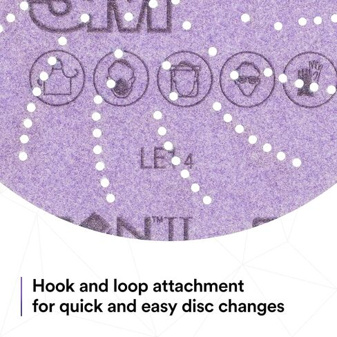 3M Cubtron II Hookit Clean قرص غشاء السنفرة 775L, 87338, متعدد الحزمات, 5 بوصة x NH, 80+ إلى 220+ طلاء قطع زاوية قطع الناي الأرجواني in Saudi Arabia