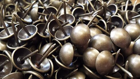 100PCS - 7/16inch x 1/2inch Decorative Tack Nails Antique Brass Finish (THU71612-AB--100) in Kuwait