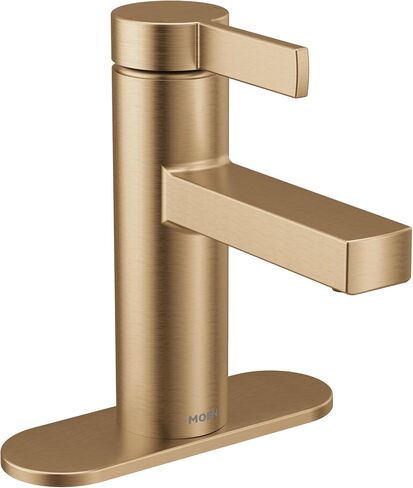 صنبور حمام Moen Beric Chrome ذو فتحة واحدة ومقبض واحد مع مجموعة تصريف ولوحة اختيارية لحوض الحمام الخاص بك، 84774 in Kuwait