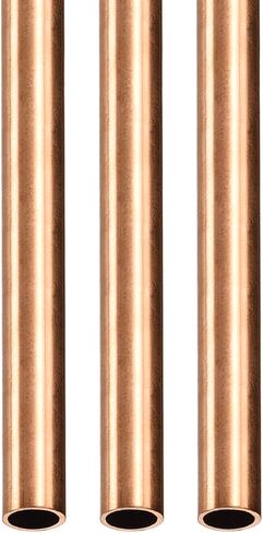 أنبوب نحاسي DTGN 3 مم × 0.2 مم × 300 مم (ODxWall TxL) - 3 عبوات - جيد لإطار ديكور DIY لمعدات الآلات - أنابيب معدنية مستديرة in Kuwait
